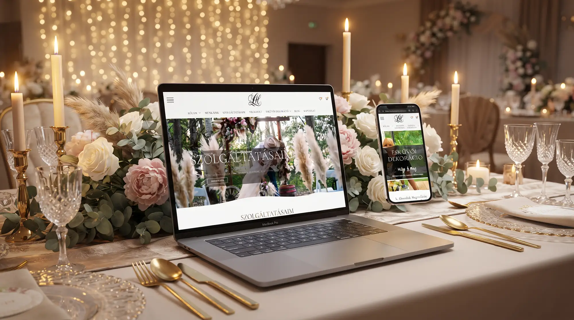 Lengyel Helga – Esküvői Dekoráció Virágkötész Branding és Weboldal